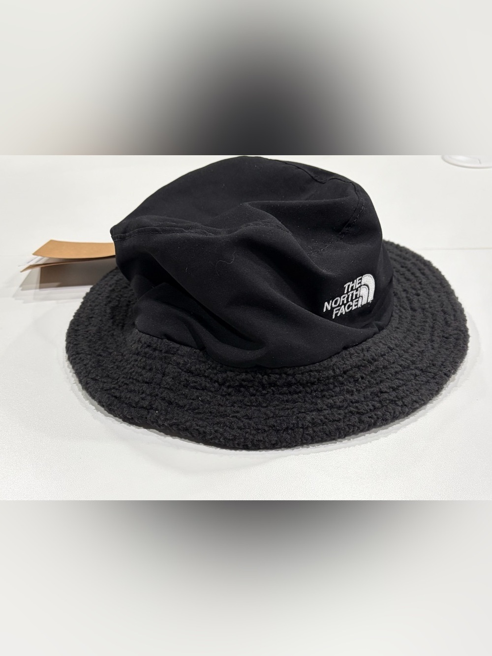 The North Face Adult L/XL Yumiori Fleece Bucket Hat Gray Black NWT Adjustable